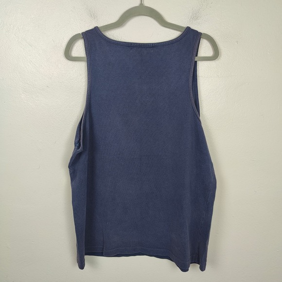 Vintage Polo Ralph Lauren Tank Top Mens XL Navy Blue Anchor Patch Nautical Prep - Picture 5 of 7